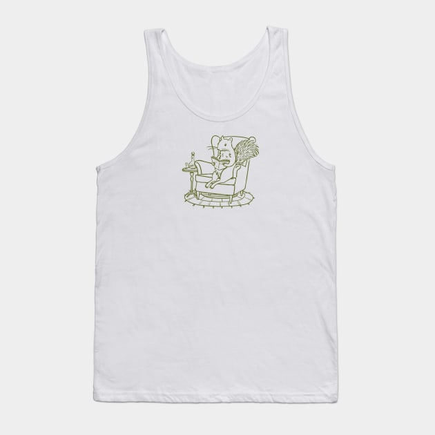 Squirrel Reading Tank Top by Das Brooklyn